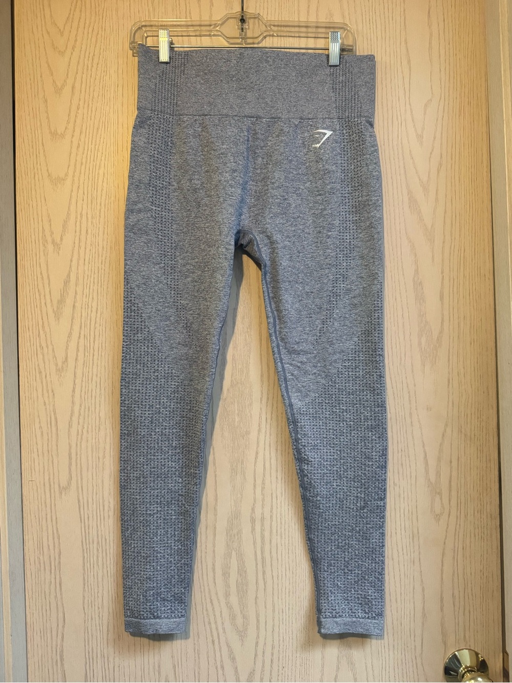 Gymshark Vital Seamless 2.0 High Waisted 7/8 Length Leggings in Light Grey Marl